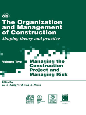 cover image of The Organization and Management of Construction